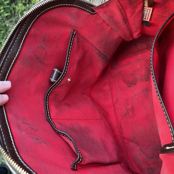 Dooney & Bourke Oakdale Croco Gray Embossed Leather Zip Satchel Crossbody READ - Picture 14 of 16